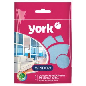 Салфетка из микрофибры YORK для стекольных поверхнотей 30х30.Арт.026150