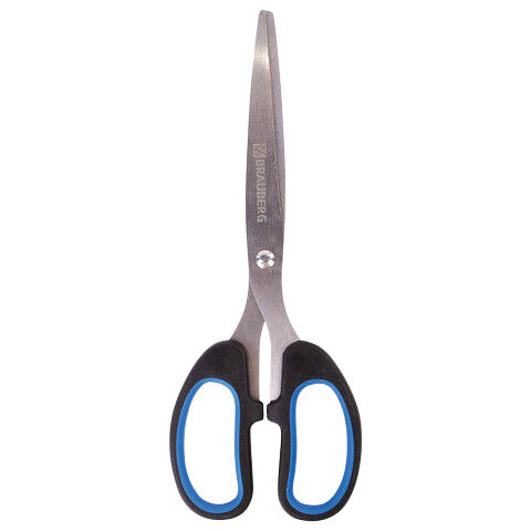 Ножницы BRAUBERG 175мм черно-синие  Арт.236448