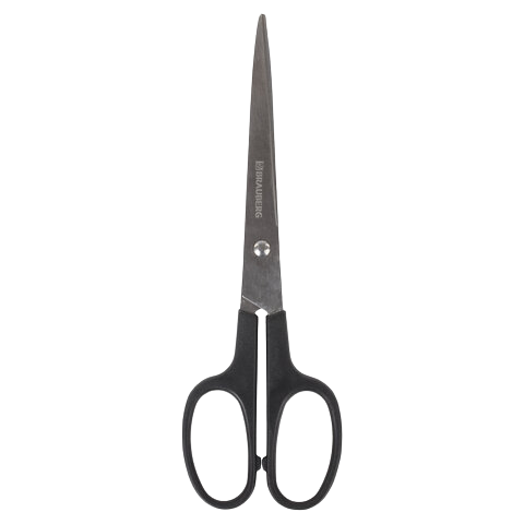 Ножницы BRAUBERG 180мм черные 2-ух стор.заточка Арт.237096