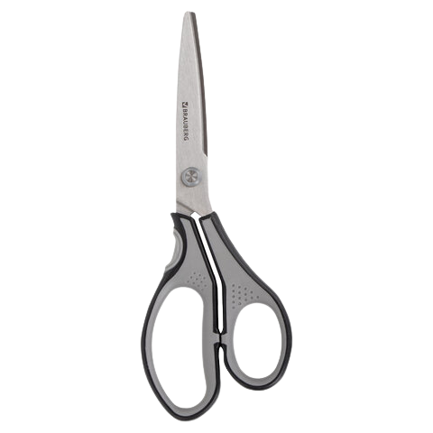 Ножницы BRAUBERG 210мм серо-черные  Арт.237296