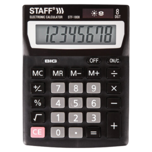 Калькулятор STAFF PLUS STF-1808  8 разрядов 140х105мм  Арт.250133