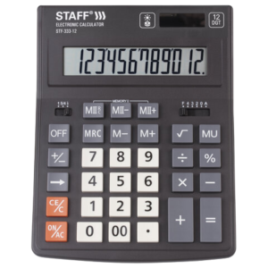Калькулятор STAFF PLUS STF-333 12 разрядов 200х154  Арт.250415