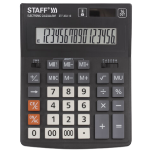 Калькулятор STAFF PLUS STF-333 16разрядов 200х154  Арт.250417