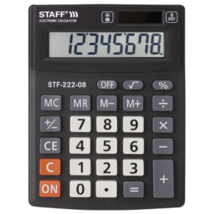 Калькулятор STAFF PLUS STF-222 8 разрядов 138х103мм  Арт.250418