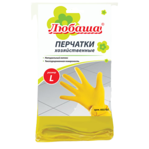 603785 перчатки хоз. латекс. Любаша L Арт.603785