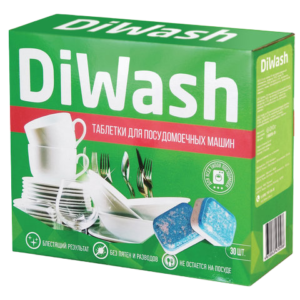 DIWASH таблетки для посудомоечных машины 30шт.Арт.604641