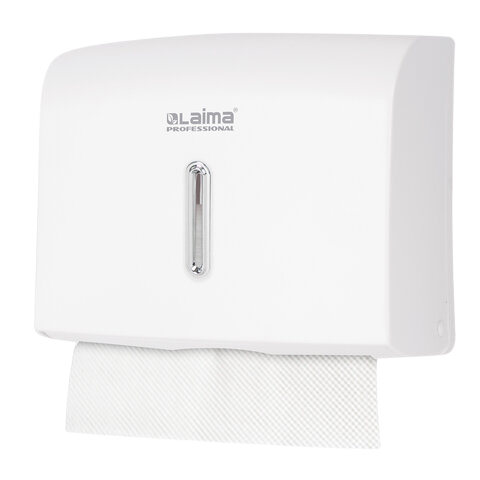 Диспенсер для полотенец LAIMA PROFESSIONAL BASIC (Система H2), Z-сложения, белый, ABS, 605049