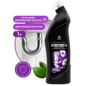 GRASS "DIGGER GEL" средство щелочное для прочистки канализационных труб 1000мл.Арт.125569