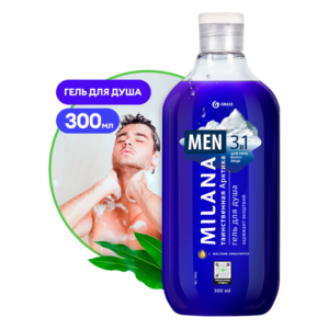 GRASS Гель для душа "Таинственная арктика" с маслом эвкалипта MEN "Milana" 300мл.