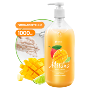 GRASS Жидкое крем-мыло "Milana" манго и лайм 1000мл