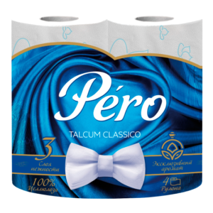 Туал.бумага PERO TALCUM 3-ех сл. 16,3м Белая   (4рул/12уп)