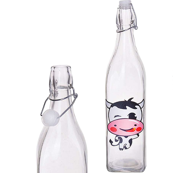 Бутылка 1л стекло с крышкой Арт.28176