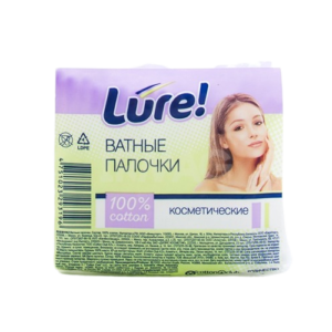 Ватные палочки LURE в пакете 100 Коттон (120уп).Арт.8776653