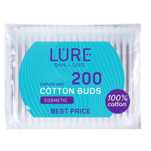 Ватные палочки LURE в пакете 200 Коттон (48уп).Арт.8776653
