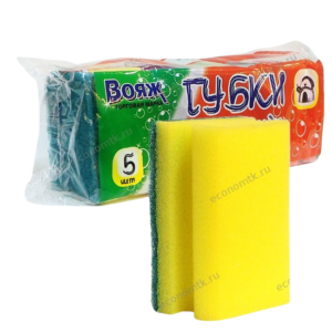 Губка для посуды Вояж "Кружево New-5" (80х65х40) (42уп)