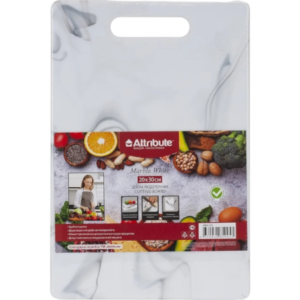 Доска разделочная 20х30см Marble White Attribute Арт.ABX141