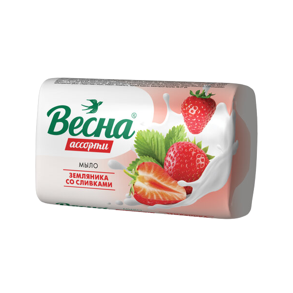 Мыло туалетное "Земляника" 90г.(104шт/кор)