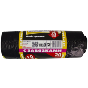 Пакет мусорный 20 лит.10шт. с завязками Мешкофф (35рул) 14мкм