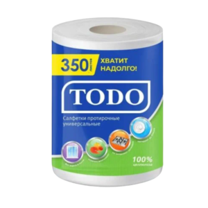 Полотенца бумаж. 2-ух слойные 350л TODO Белые 70м (12шт)