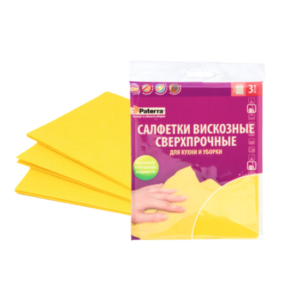 Салфетка "Вискозная 30х38см 3шт Патерра (70уп)