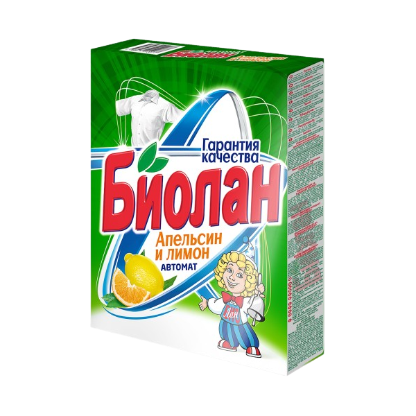 Стиральн. порошок  Биолан 350г автомат Апельсин (24шт/уп)  НЭФИС