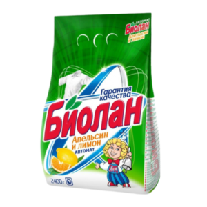 Стиральный порошое Биолан 2,4кг автомат Апельсин и лимон (4шт/уп)