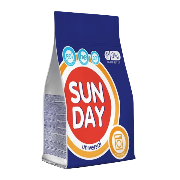 Стиральный порошок SUNDAY Универсал 3кг (5шт/уп)