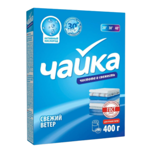 Стиральный порошое Чайка 400гр. ручная стирка Свежий ветер (18шт/уп)