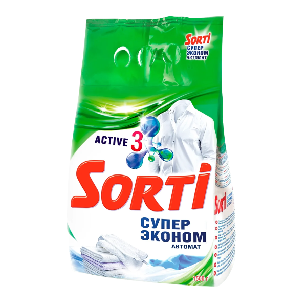 Стиральный порошок Сорти 1,5кг Супер-Эконом