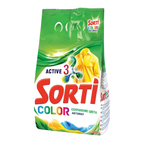 Стиральный порошок Сорти 2,4кг Колор (4шт/уп)