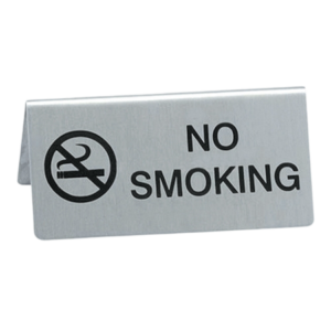 Табличка настольная нерж. "NO SMOKING" LQ-NEW  Арт.95001085