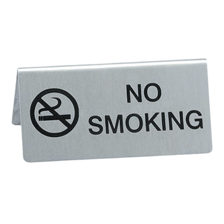 Табличка настольная нерж. "NO SMOKING" LQ-NEW  Арт.95001085