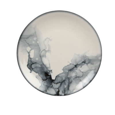 Тарелка круглая плоская d=27см  фарфор Gourmet Marble цвет мрамор Арт.GBSEO27DUR1360