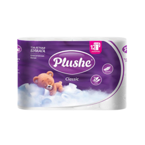 Туалетная бумага PLUSHE Classic 2-х сл.  (12рул) (12уп)