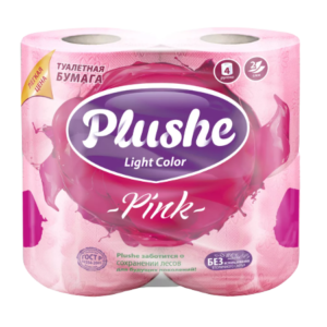 Туалетная бумага Plushe light  2-х слойное ,12упак на 4 рул. ассорти