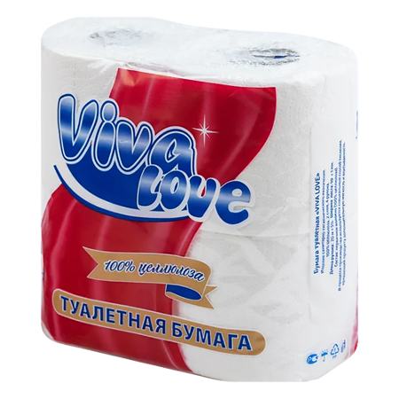 Туалетная бумага VIVA LOVE 2-ух сл 20м (4рул) Белое (14уп)