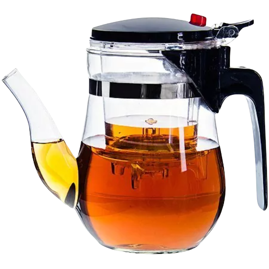 Чайник завар. 0,5л стекло МВ дав/клапан  Арт.4027