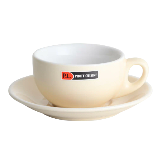 Чашка с блюдцем 220мл Barista бежевая P.L. Арт.81223987