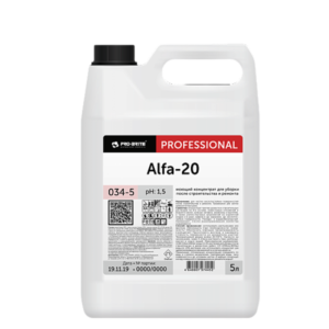 PRO-BRITE ALFA-20 средство концентрированное для мытья после ремонта 5л.Арт.0345