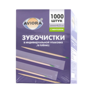 зубочистки в Инд.упаковке Авиора ПЭ (1000шт)