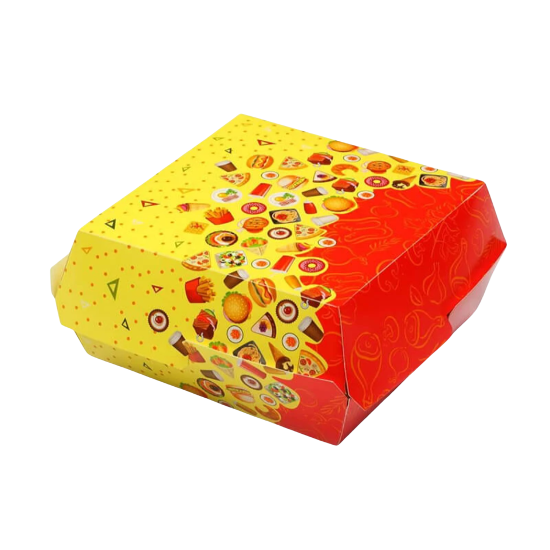 коробка под гамбургер цветной 120х120 (300шт)