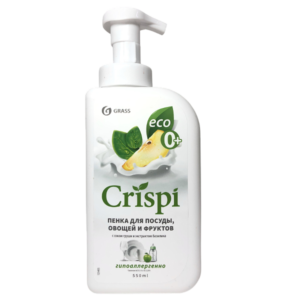 GRASS Средство для мытья посуды пенка "Crispi" 550мл с соком груши и экстр.базилика