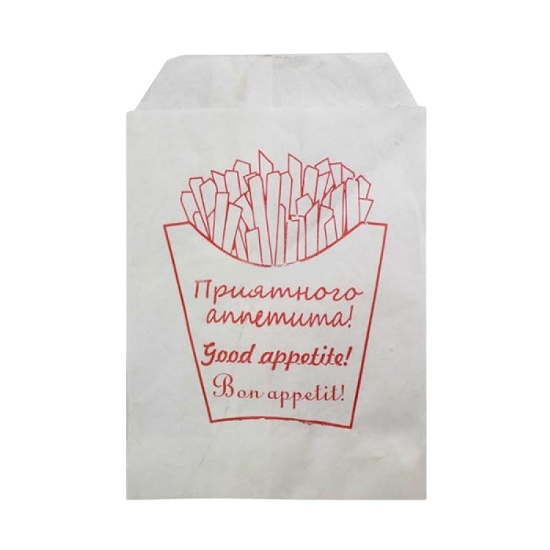 пакет бумажный пищ. д/фри 170х120 жирост 100шт