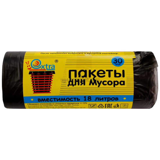 пакет мус. 18лит.30шт Экстра(60уп)