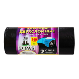 пакет мус. 240 лит.10шт (15рул) Дипас