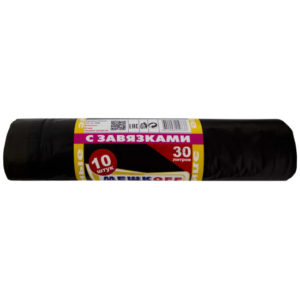 пакет мусорный 30л 10шт с завязками  (МЕШКОFF)Элитные 27мкм (30упак)