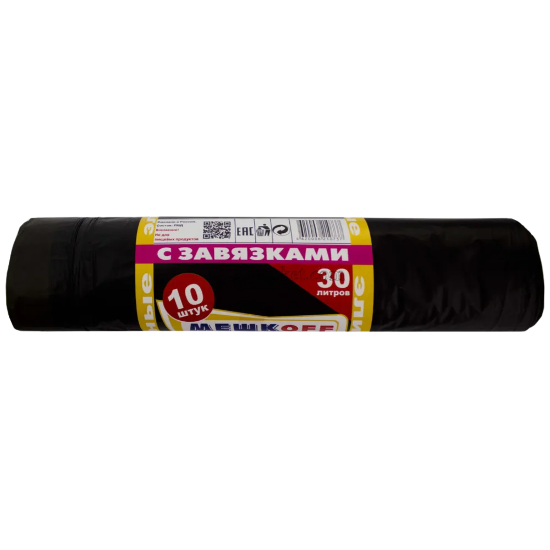 пакет мусорный 30л 10шт с завязками  (МЕШКОFF)Элитные 27мкм (30упак)