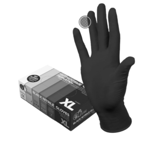 перчатки нитриловые неопудр.TOP  GLOVE М черные