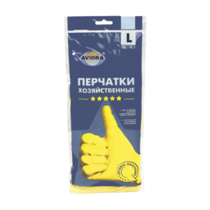 перчатки резиновые L Авиора (120шт)