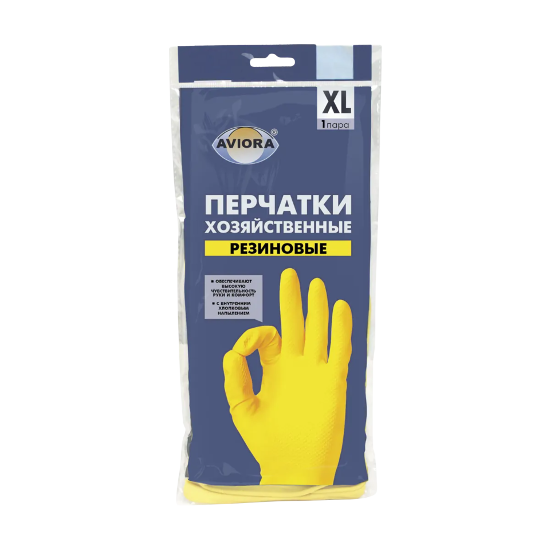 перчатки резиновые ХL Авиора (240шт)